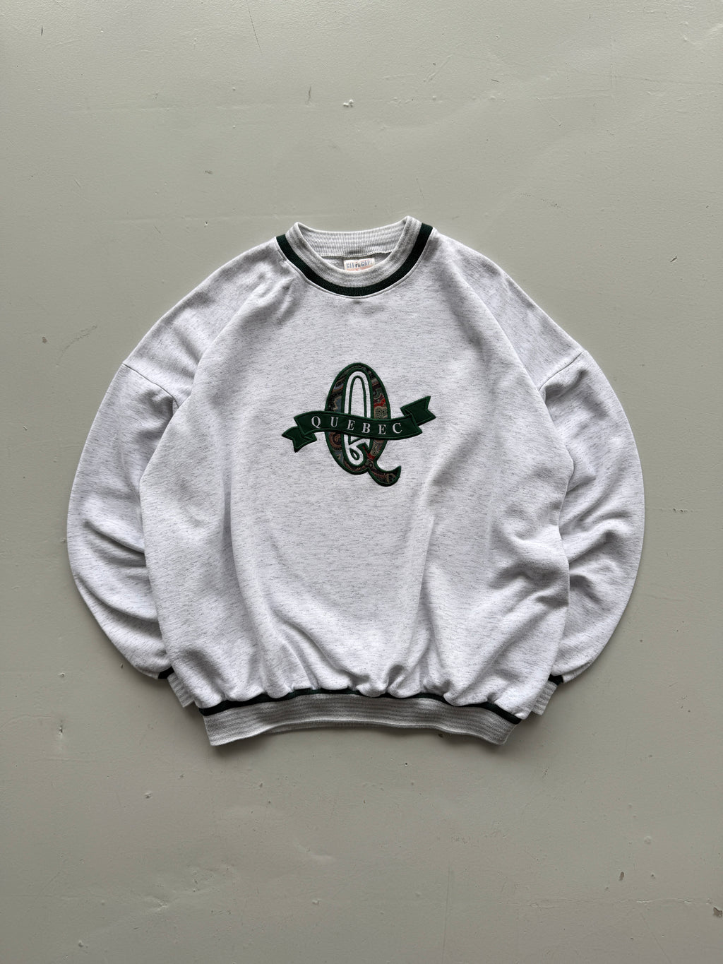 Grey Quebec 90's Vintage Graphic Tourist Sweatshirt Jumper - XL