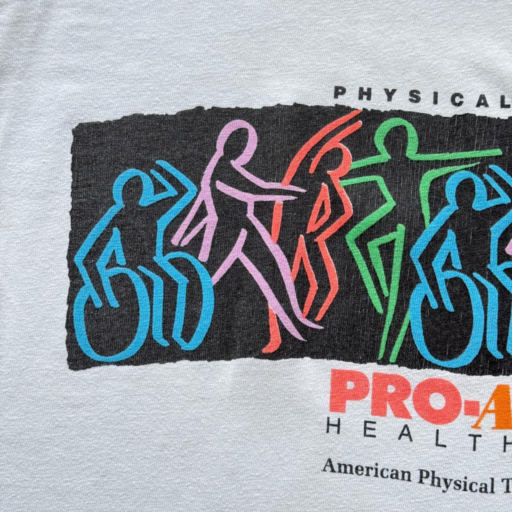 White Phsyical Therapy Vintage 90s T-shirt - XL