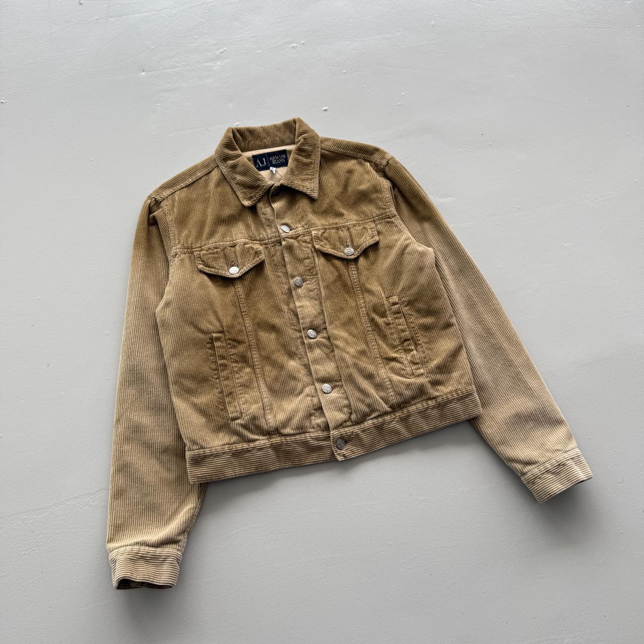 Brown Armani Jeans Corduroy Vintage Jacket - Womens Large Size 10/12