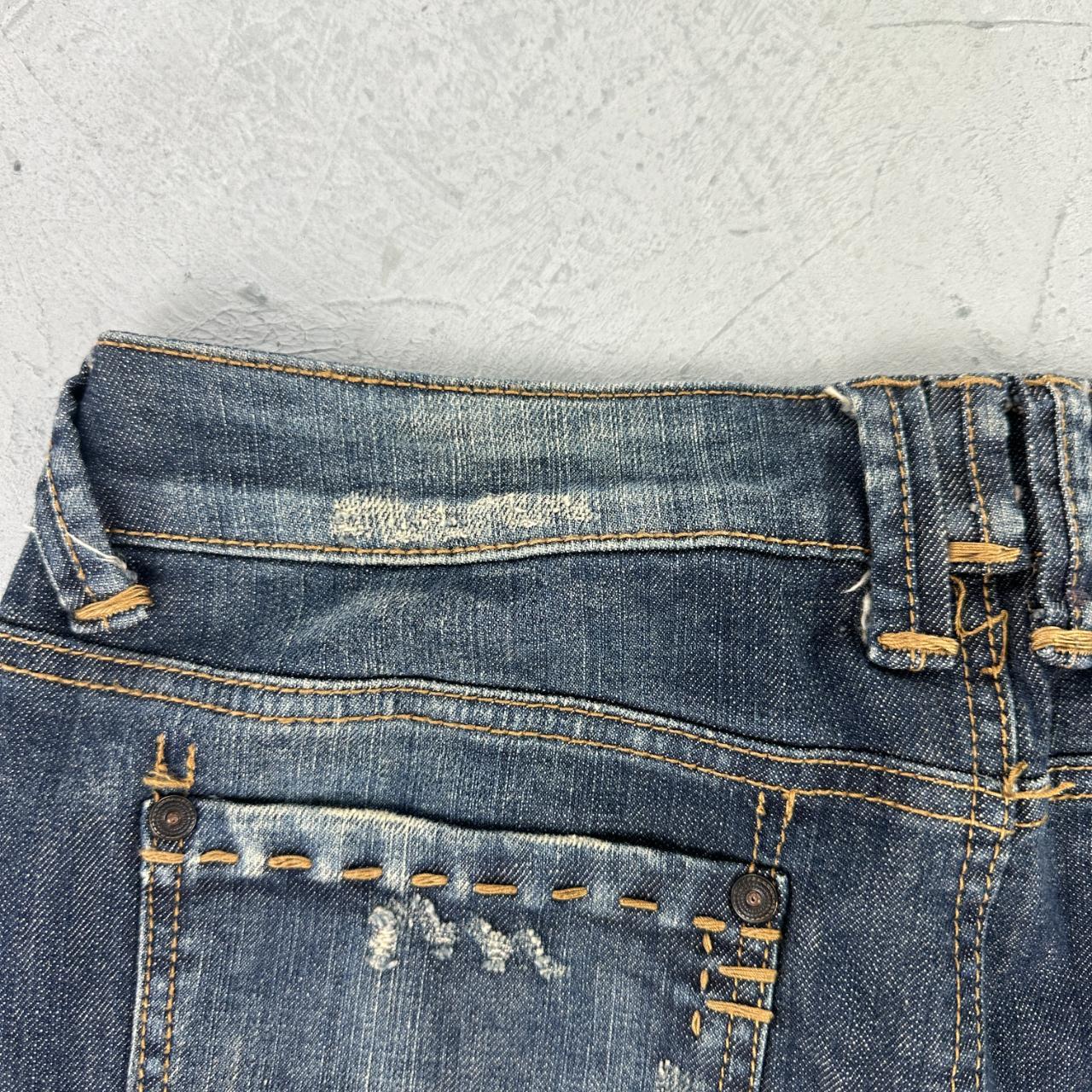 Womens Navy Y2K Denim Mini Skirt - 28” x 16” Small Size 8