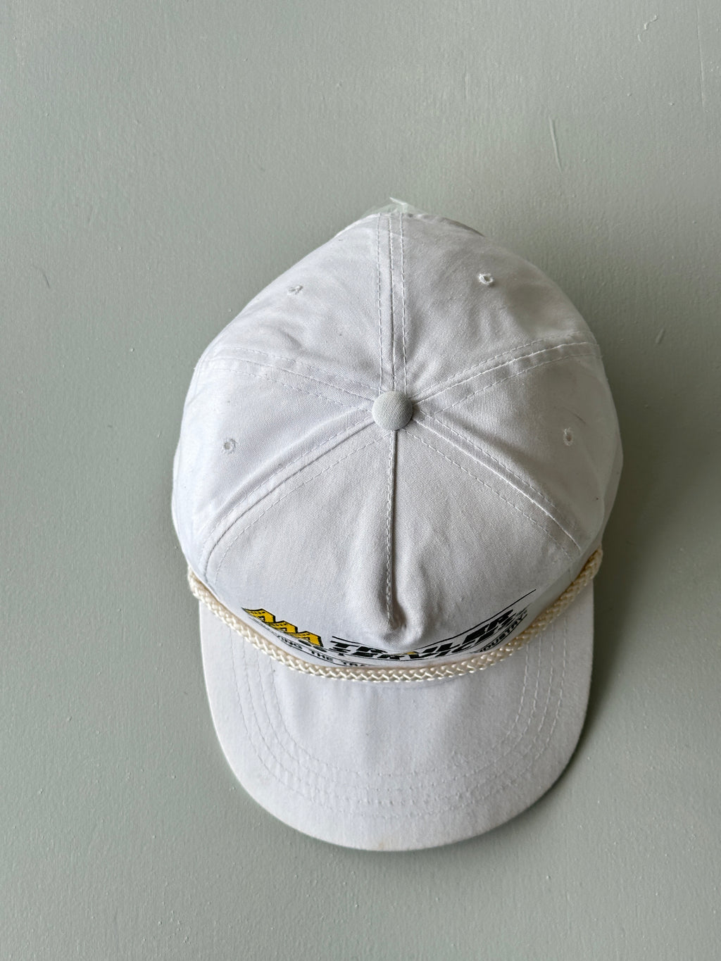 White AAA Trailer Services 90's Vintage SnapBack Trucker Cap