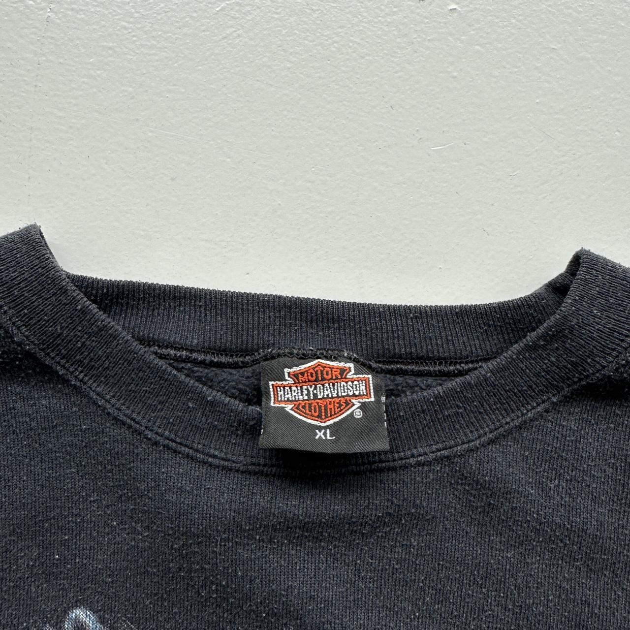 Black Harley Davidson 3D Emblem Rare 90’s Vintage Sweatshirt - Large