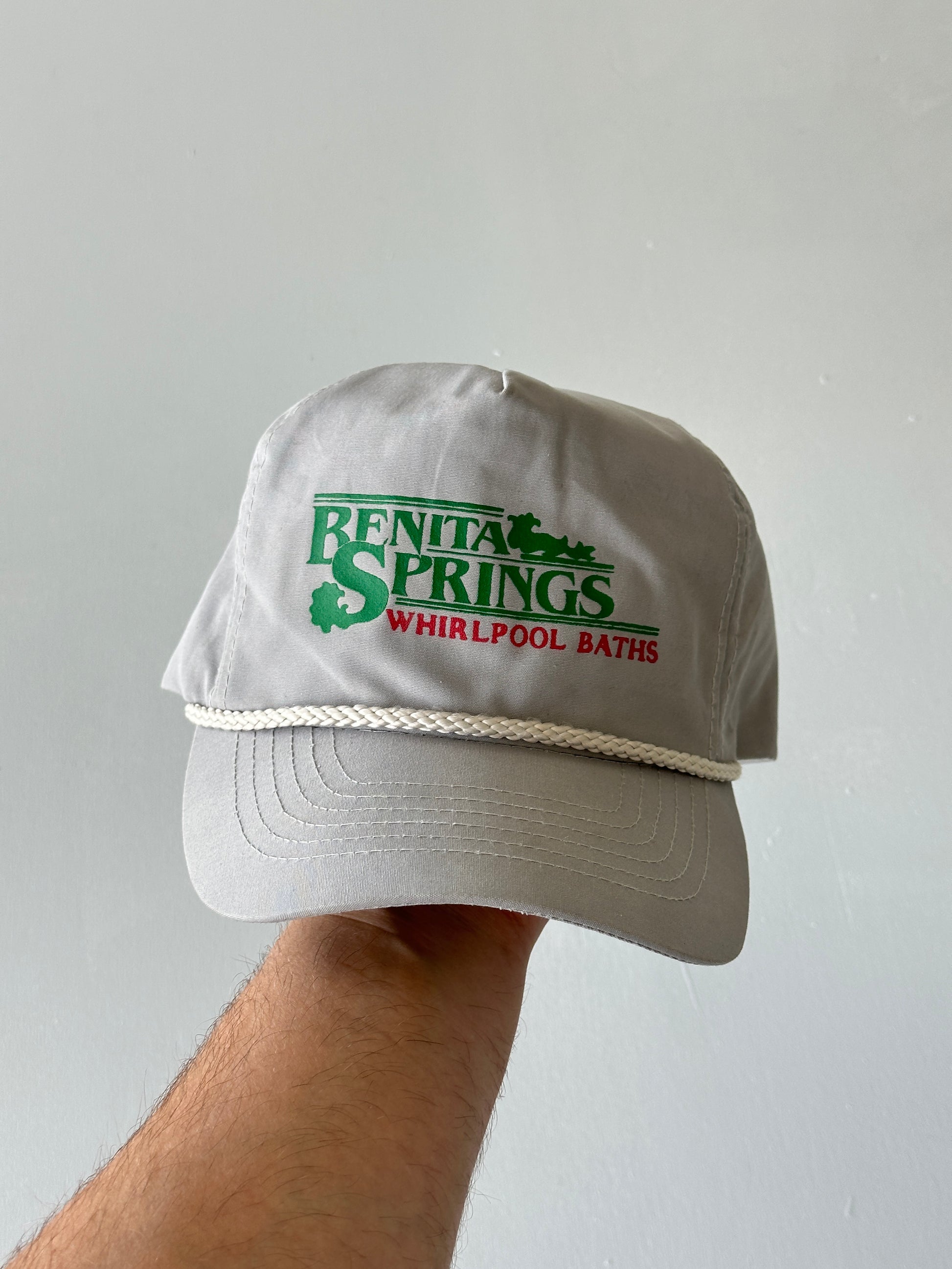 Grey Benita Springs Whirlpool Baths 90's Vintage SnapBack Trucker Cap