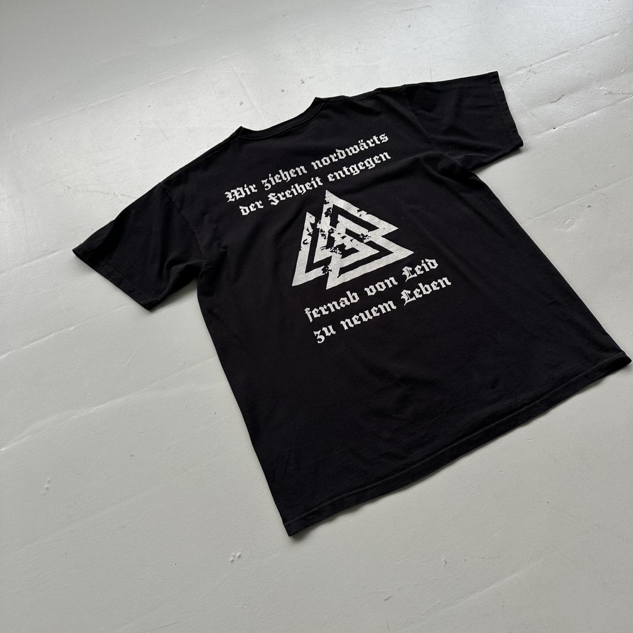 Black Gothic Black Metal SKJALDAK 00s Vintage Graphic T-Shirt - Large