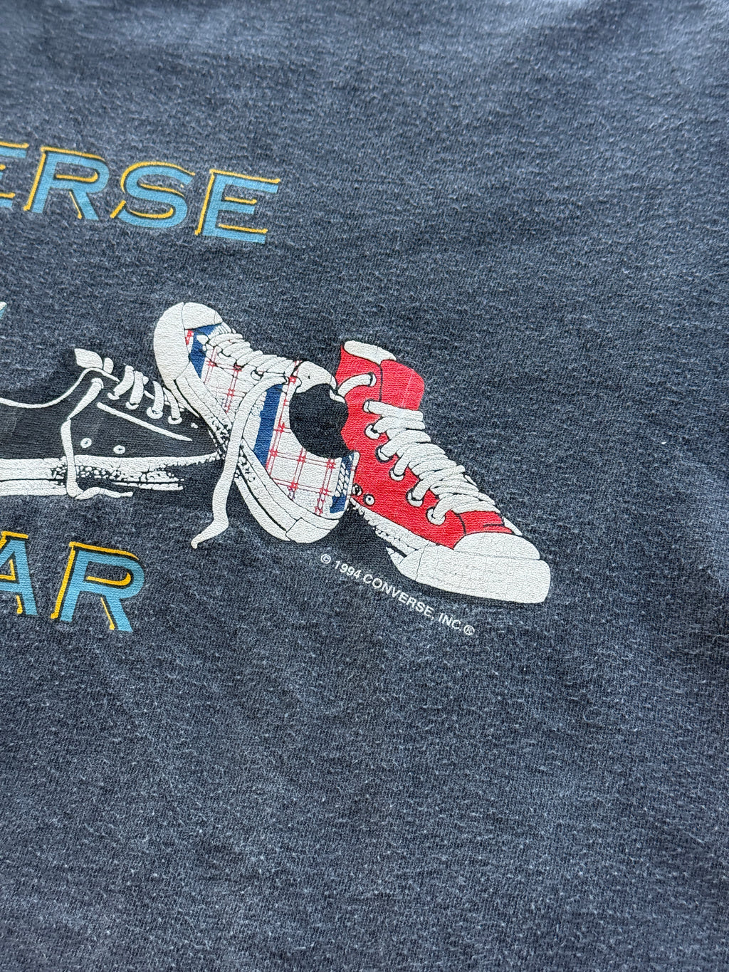 Black Converse All Star Chuck Taylor 90's Vintage Single Stitch Graphic T-Shirt