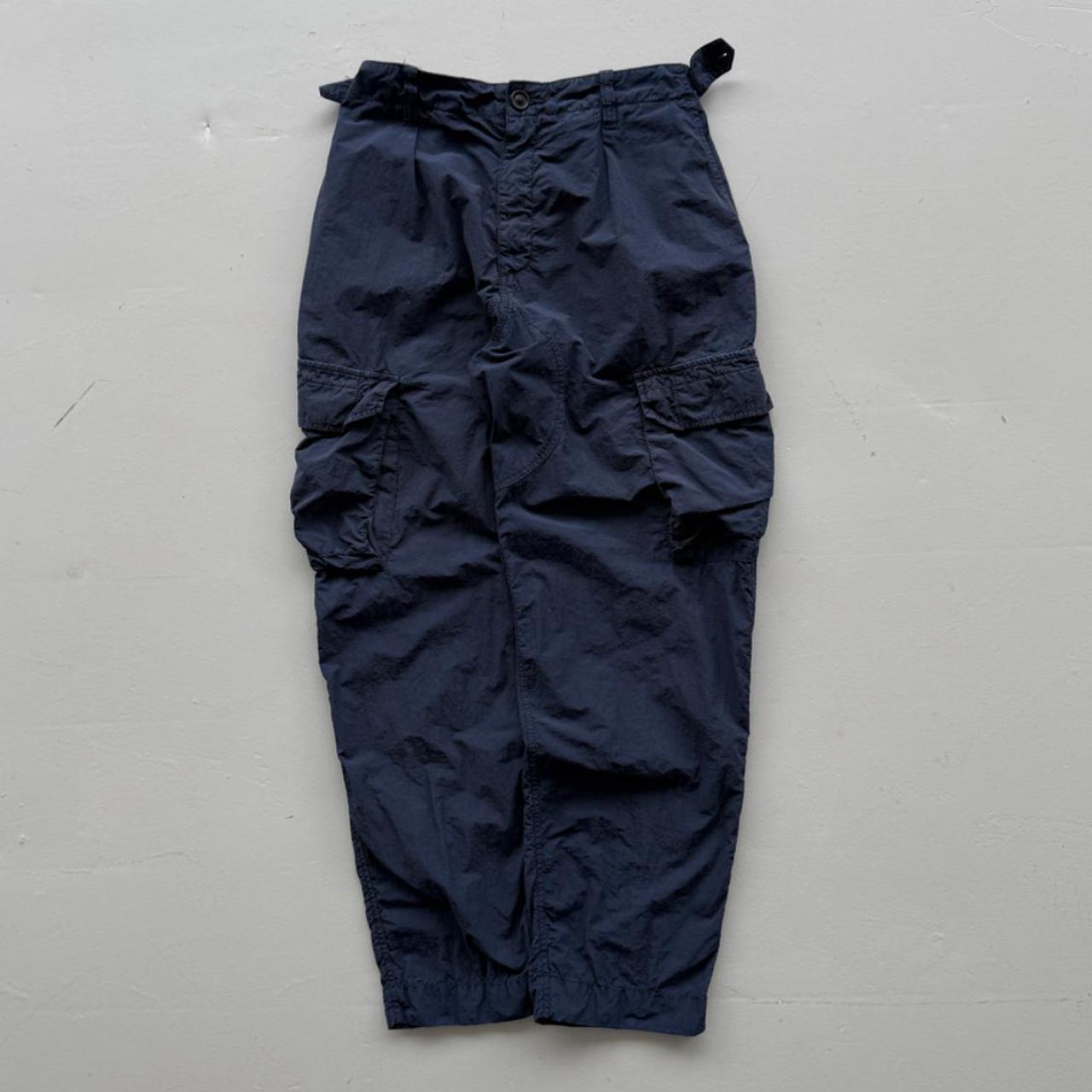 Navy Blue Kestin Luss Pant Modern Nylon Cargo Trousers - W28 x L29