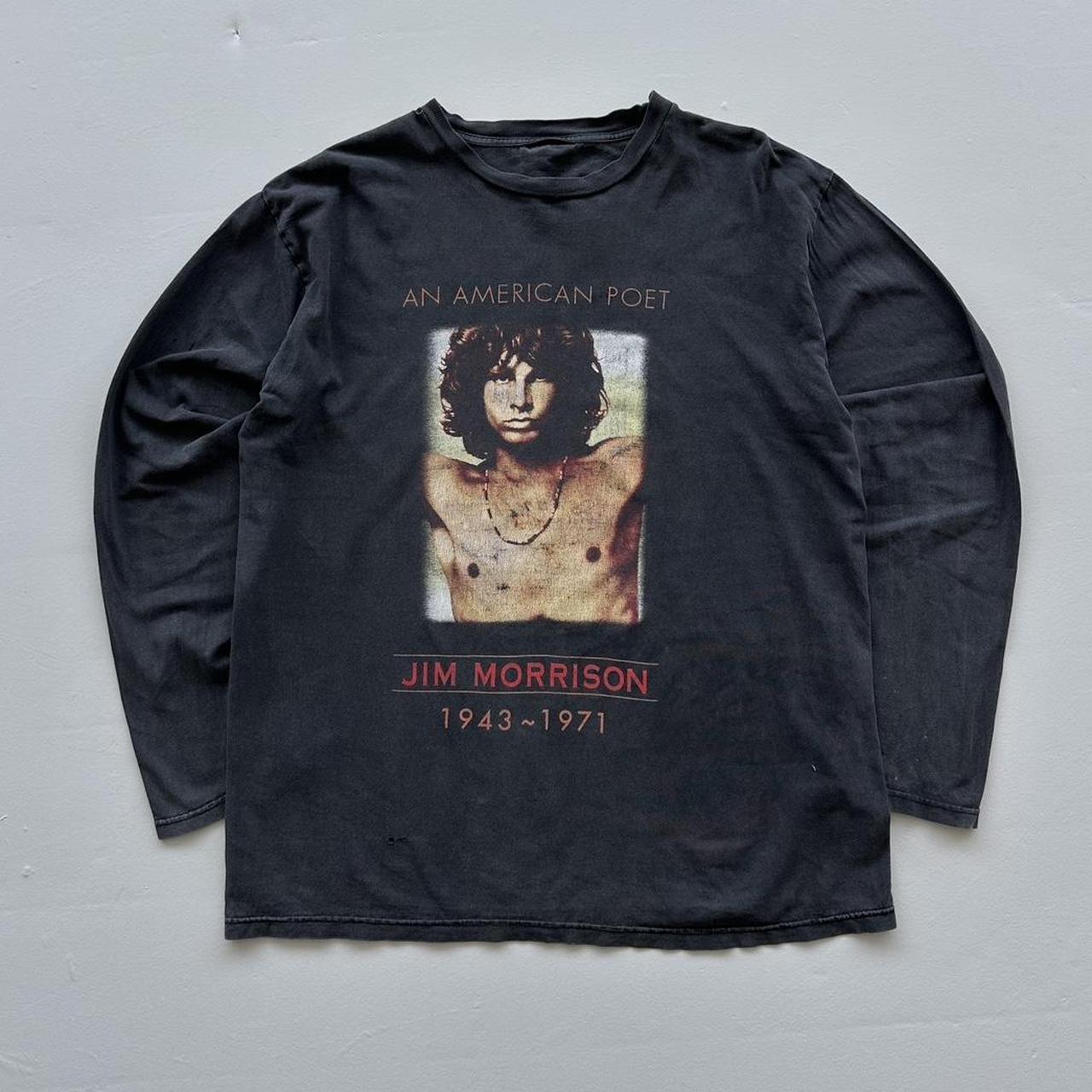 Black Vintage Jim Morrison The Doors 90s Long Sleeve T-shirt - Large