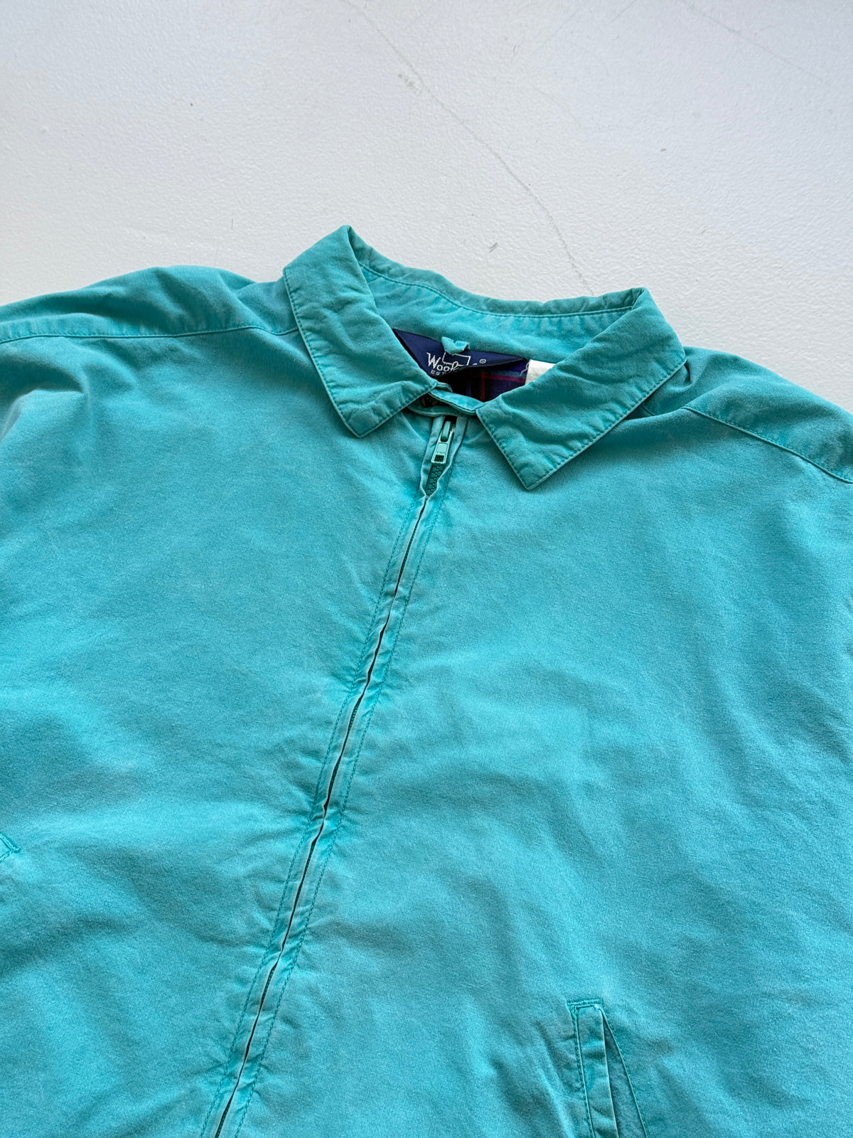 Woolrich Turquoise Harrington 90's Vintage Jacket - Large