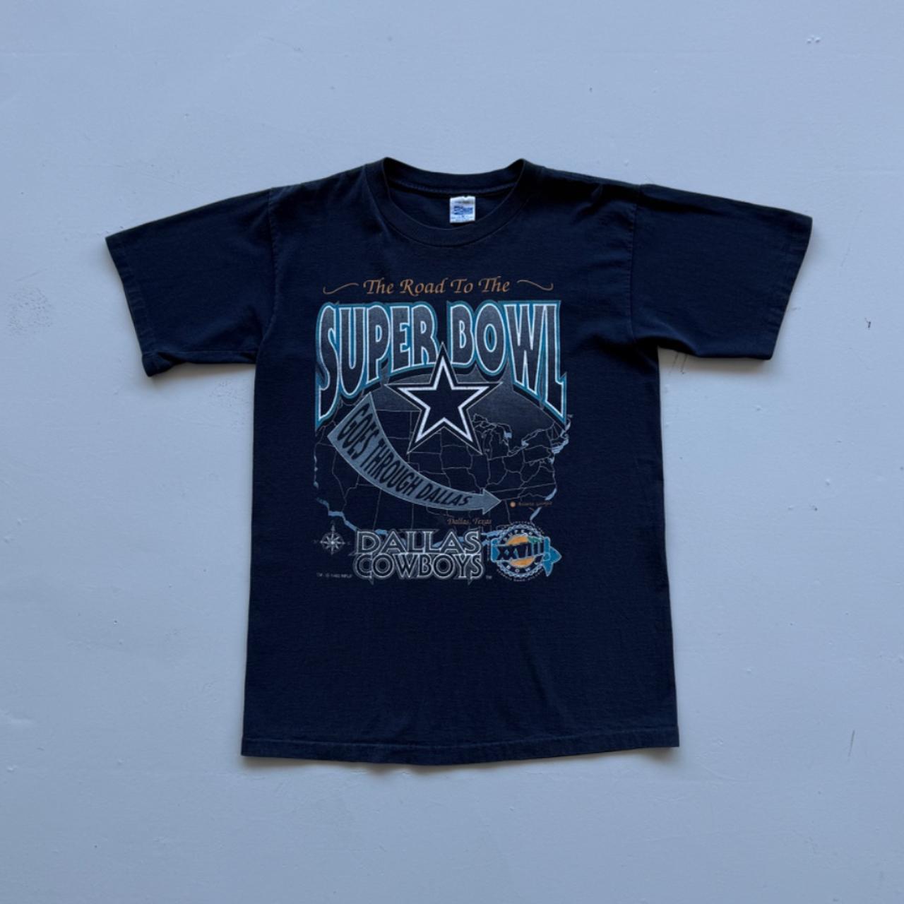Navy Dallas Cowboys 90s Vintage Graphic T-Shirt - Medium