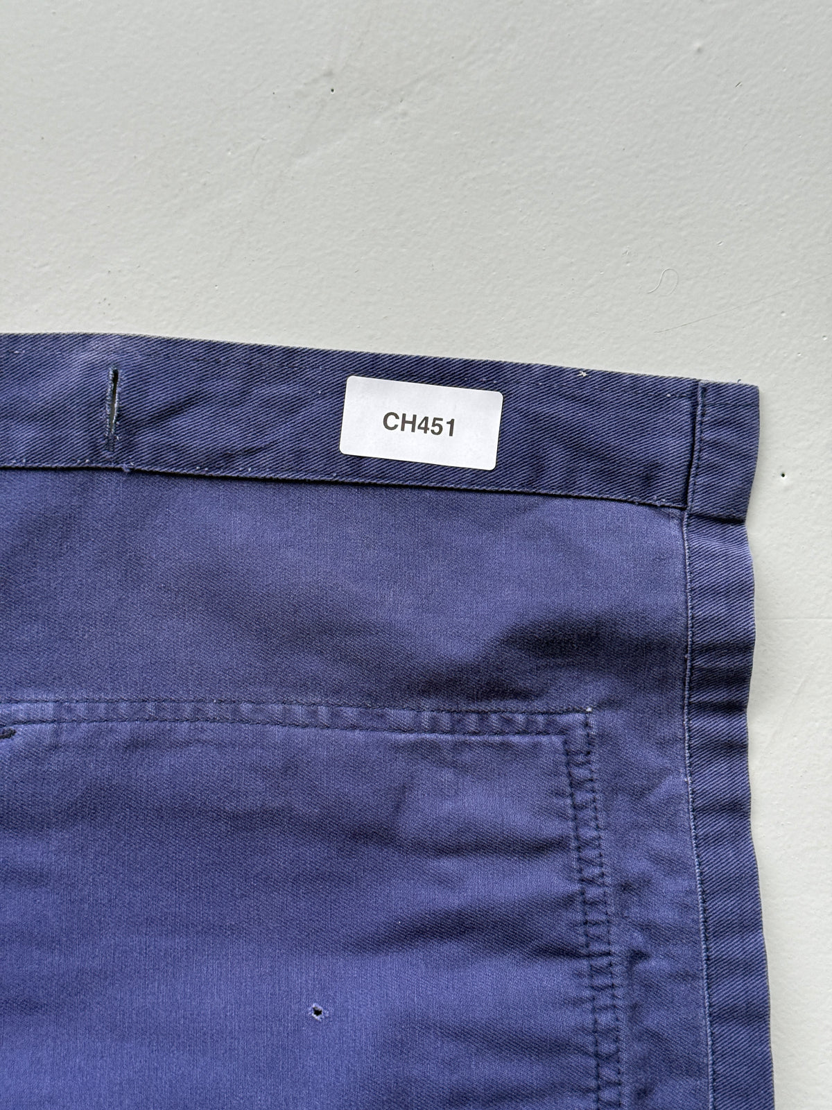 Faded Blue French 1970s Vintage Workwear Chore Jacket CH451 - Medium