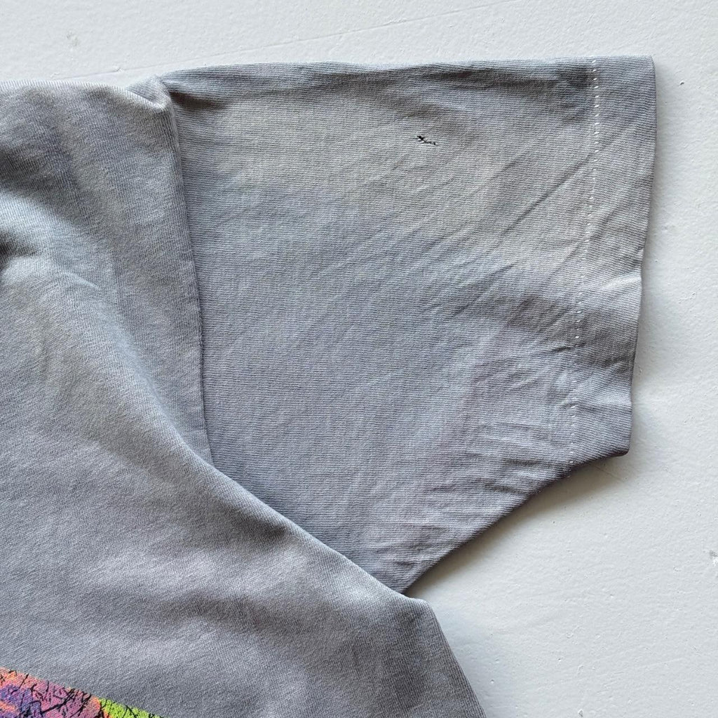 Blue Grey Overdyed 90's Graphic Vintage T-shirt - Large