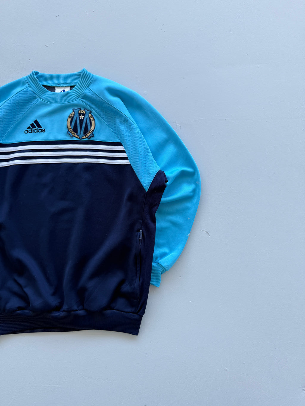 Adidas Olympique De Marseille 1998/99 Vintage Football Sweatshirt -  Small