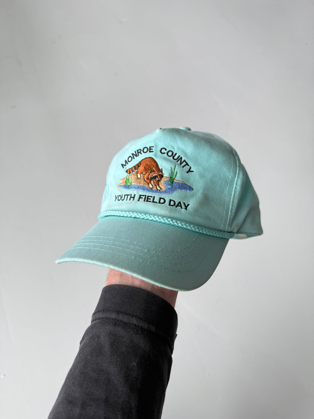 Blue Monroe County Field Day Vintage Cotton SnapBack Trucker Cap