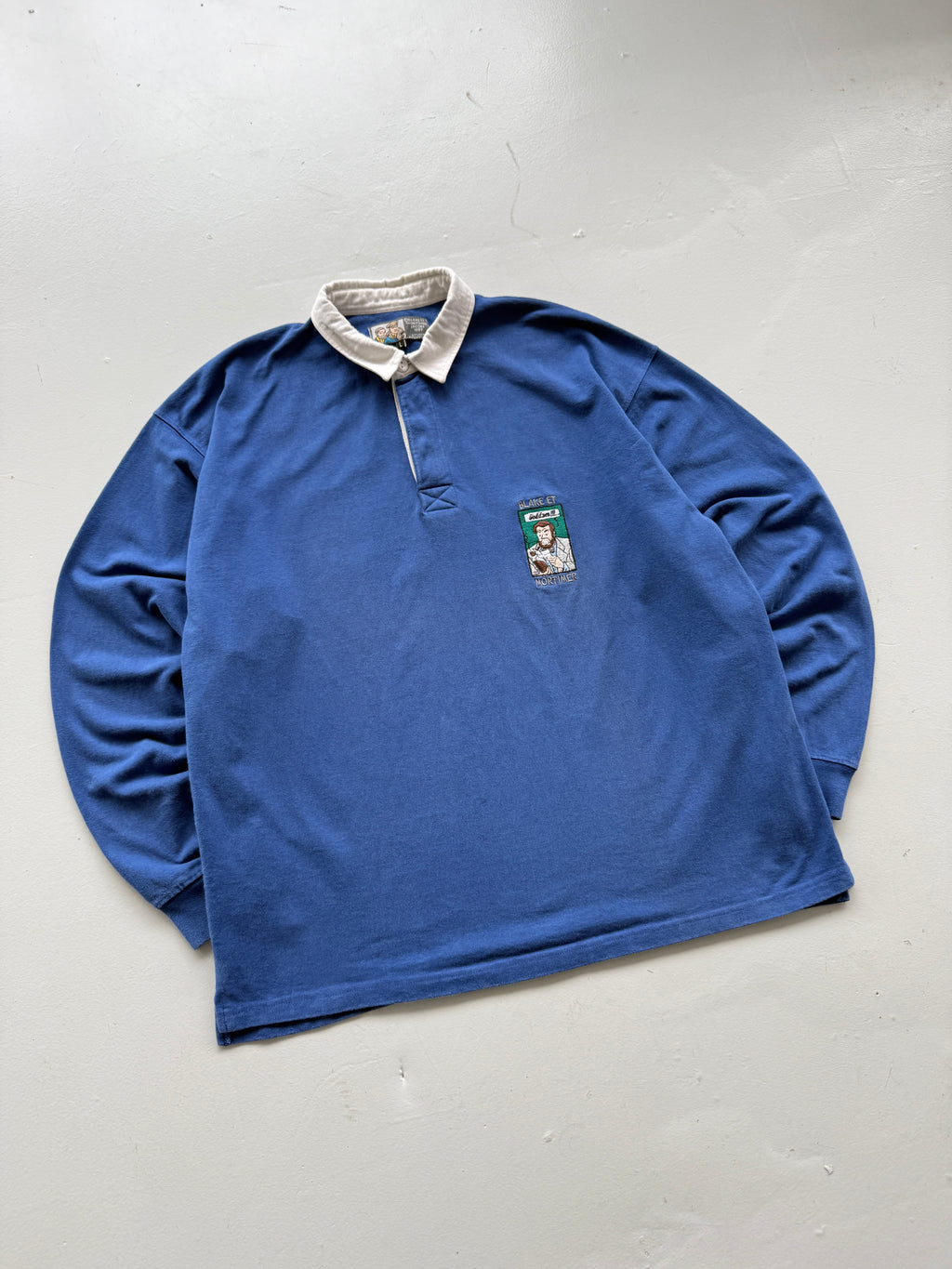 Studio Aventures Blake et Mortimer 1997 Vintage Rugby Polo Shirt - Large