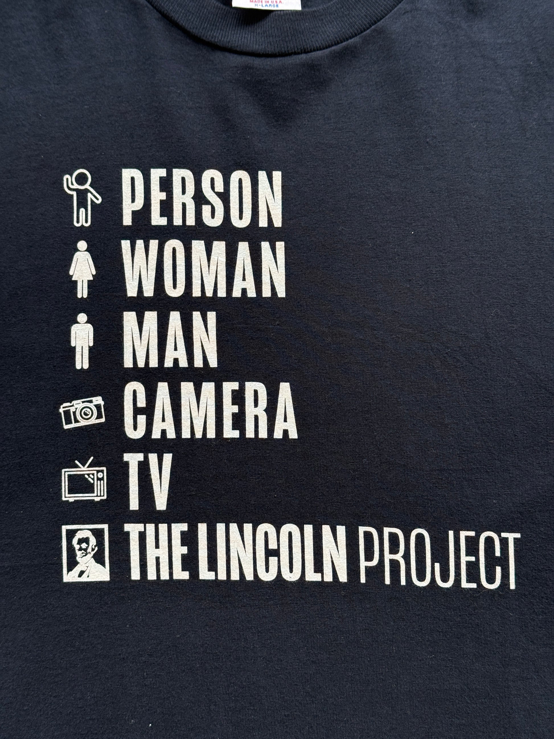 Black The Lincoln Project 00's Vintage Graphic T-Shirt - XL