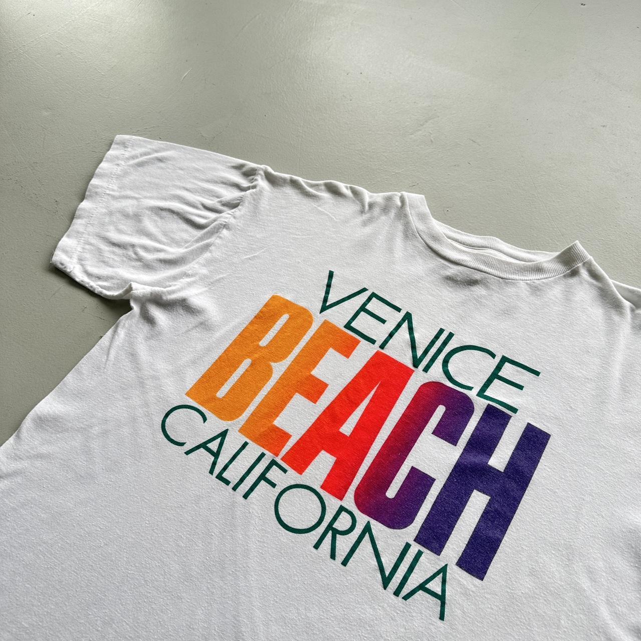 White Venice Beach California Vintage 90's T-shirt - Boxy XL