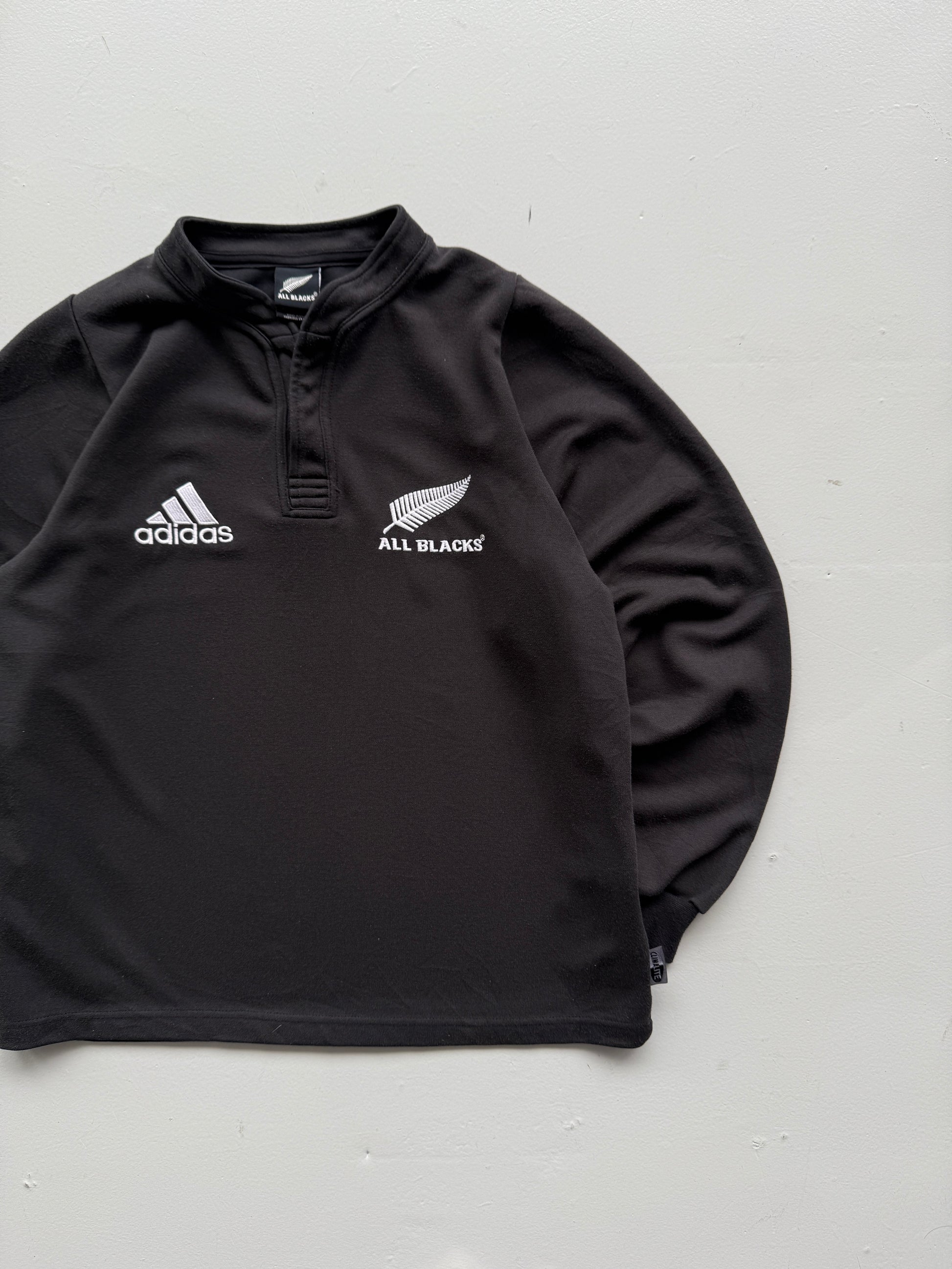 Adidas New Zealand 00's Vintage All Blacks Home Rugby Jersey - Small