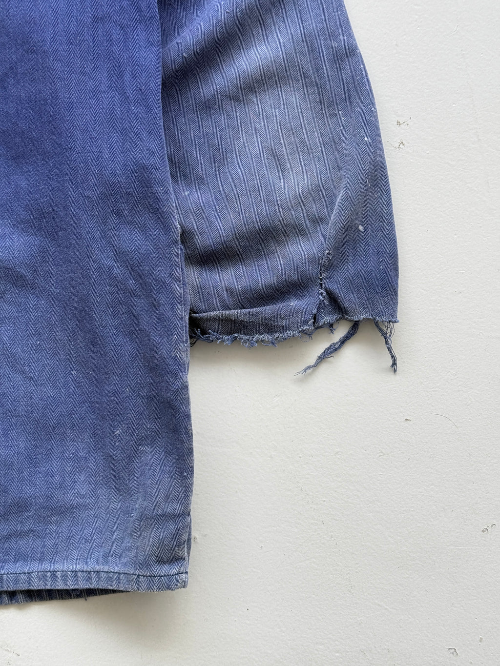 Thrashed Blue French Vintage Workwear Chore Jacket CH371 - XL