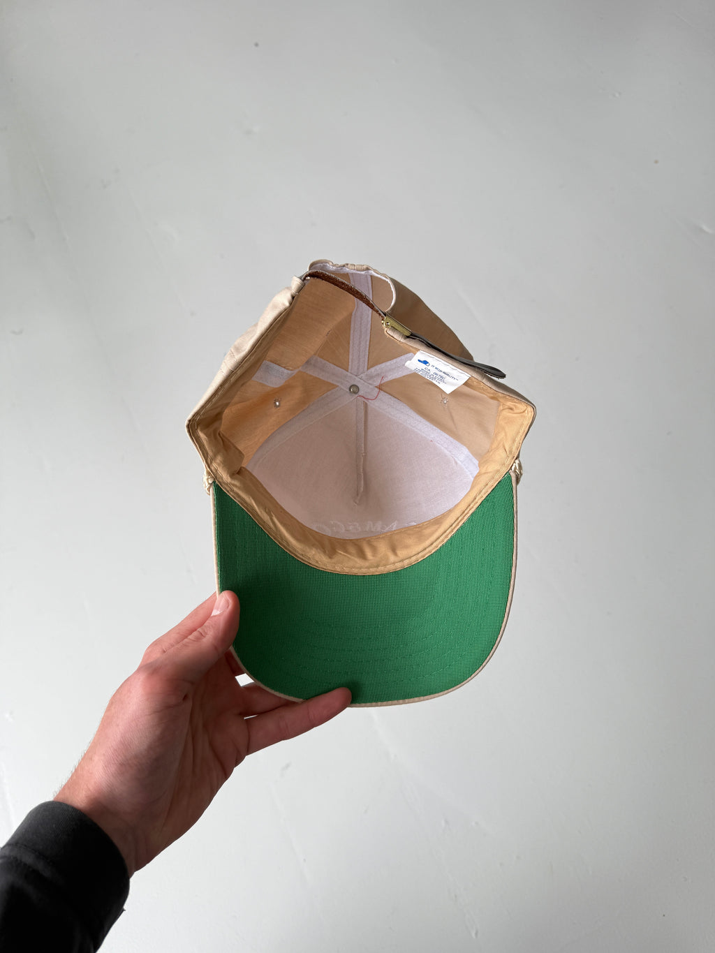 Cream Samsco Brooks Vintage Cotton SnapBack Trucker Cap