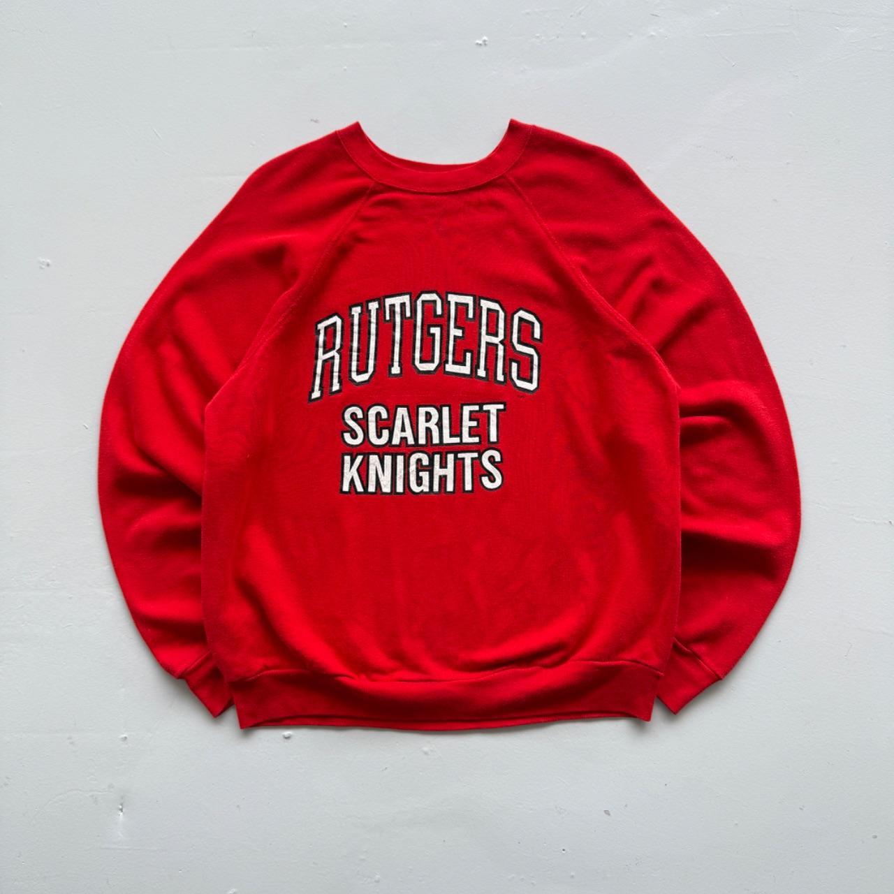 Red Rutgers College 90’s Vintage Graphic Sweatshirt - Small