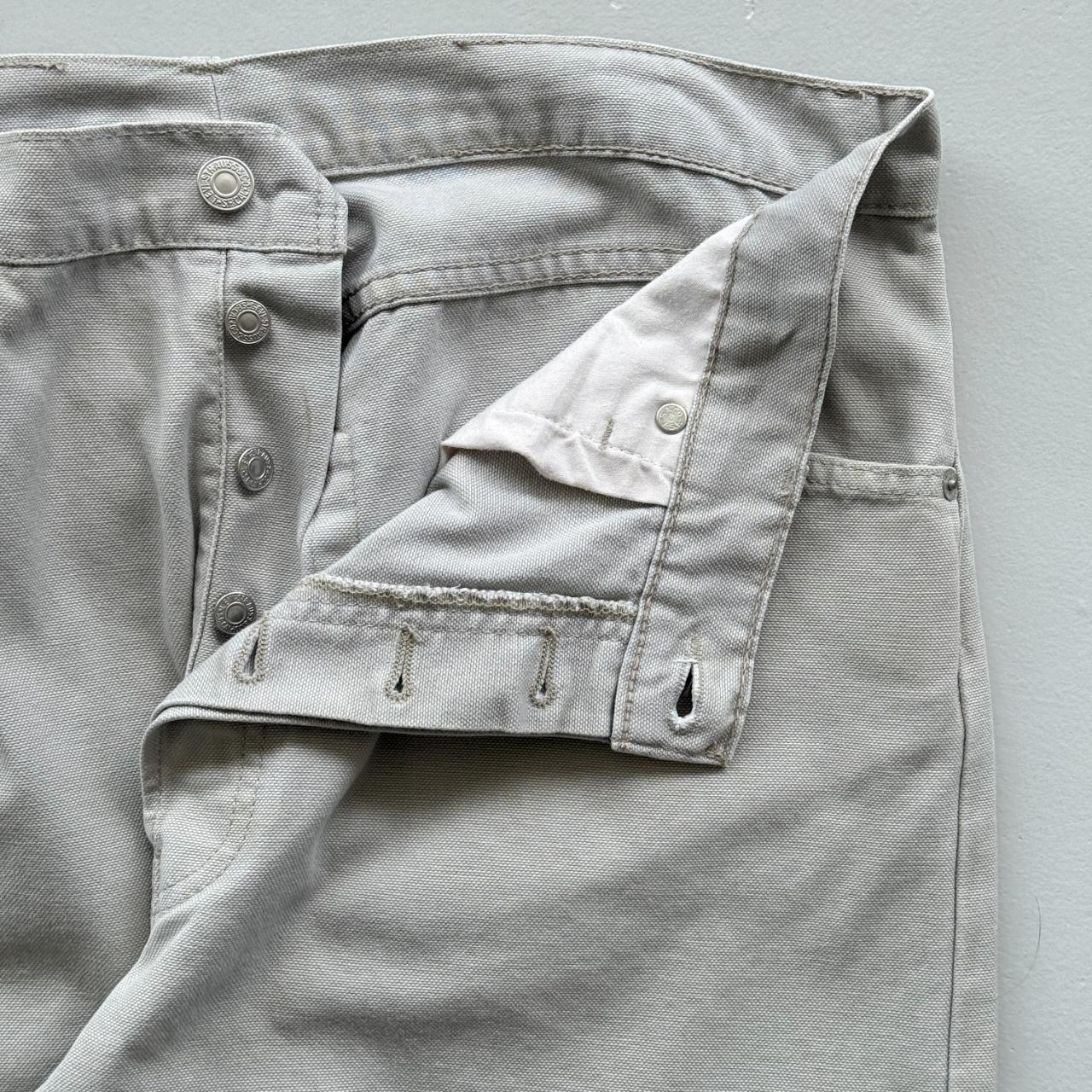 Stone Grey Levi's 551 Denim 90's Vintage Jeans - 35” x 32”