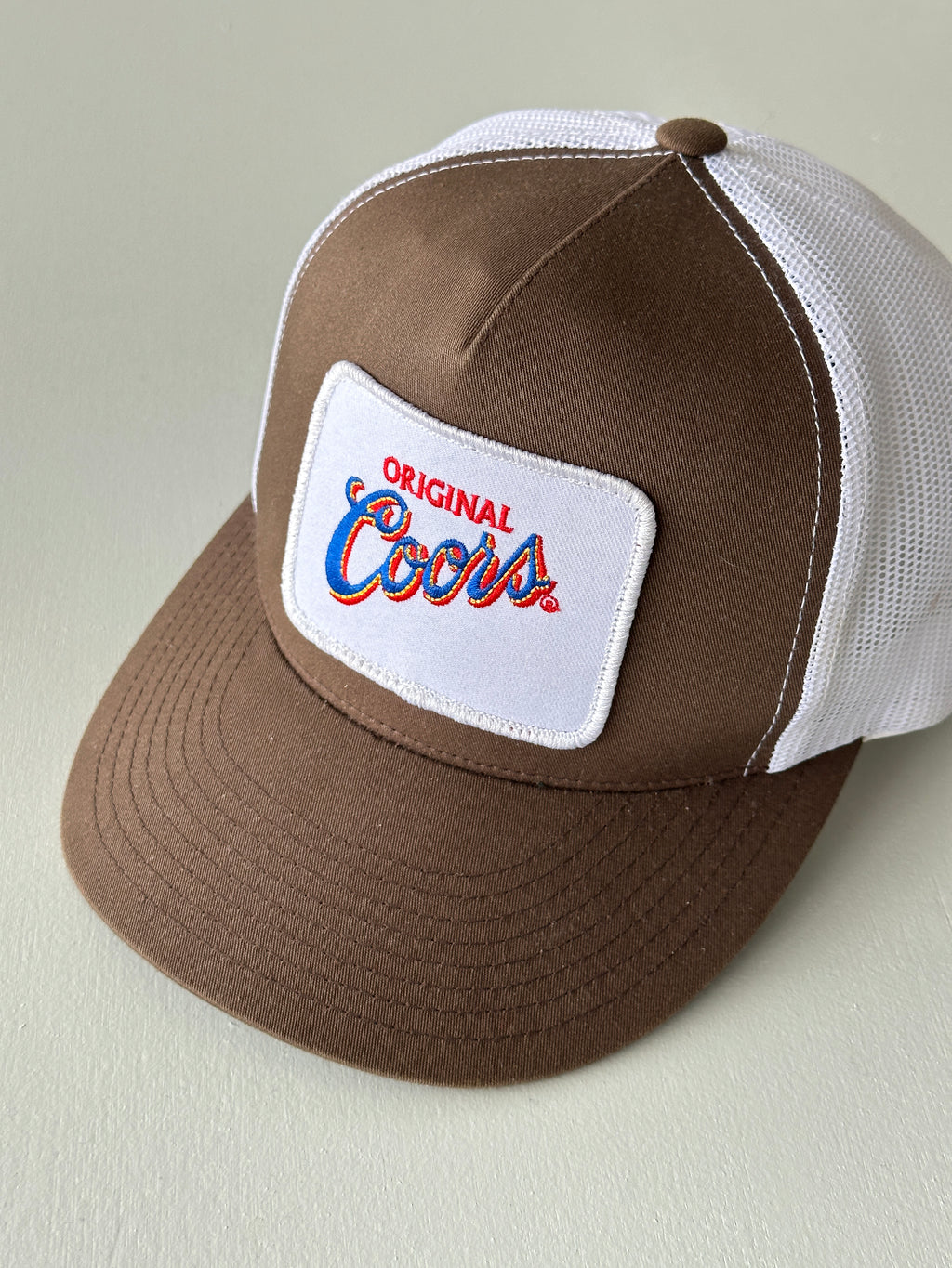 Brown / White Original Coors 90's Vintage Foam and Mesh SnapBack Trucker Cap