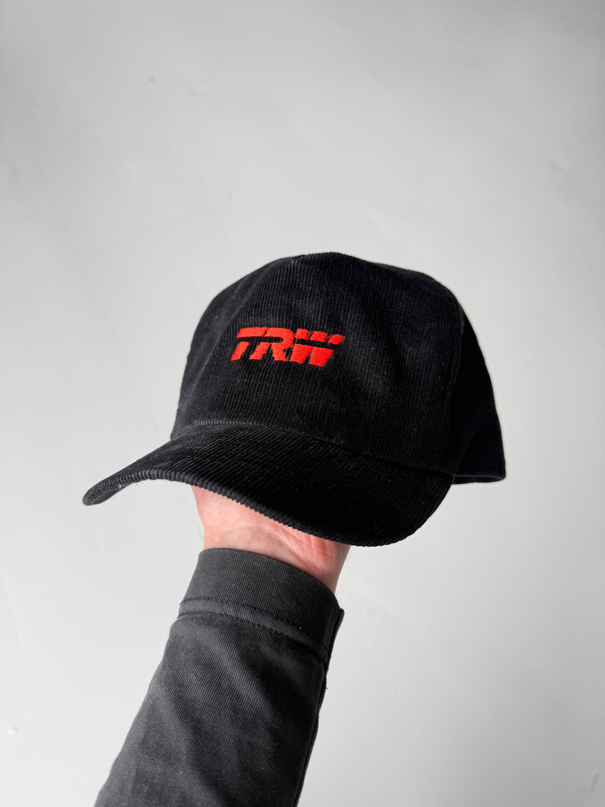 Black TRW Automotive Vintage Corduroy SnapBack Trucker Cap