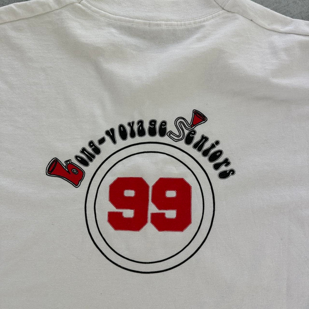 Ballerina Novelty White 90s vintage T-shirt - Large