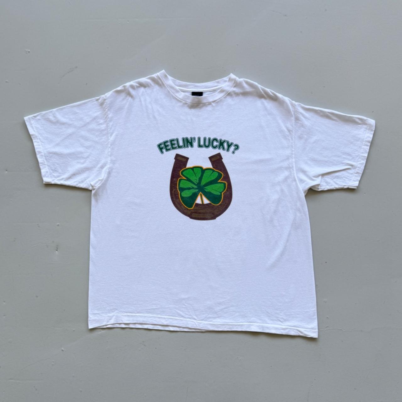 White St. Patrick's Day Vintage 90s T-shirt - XXL