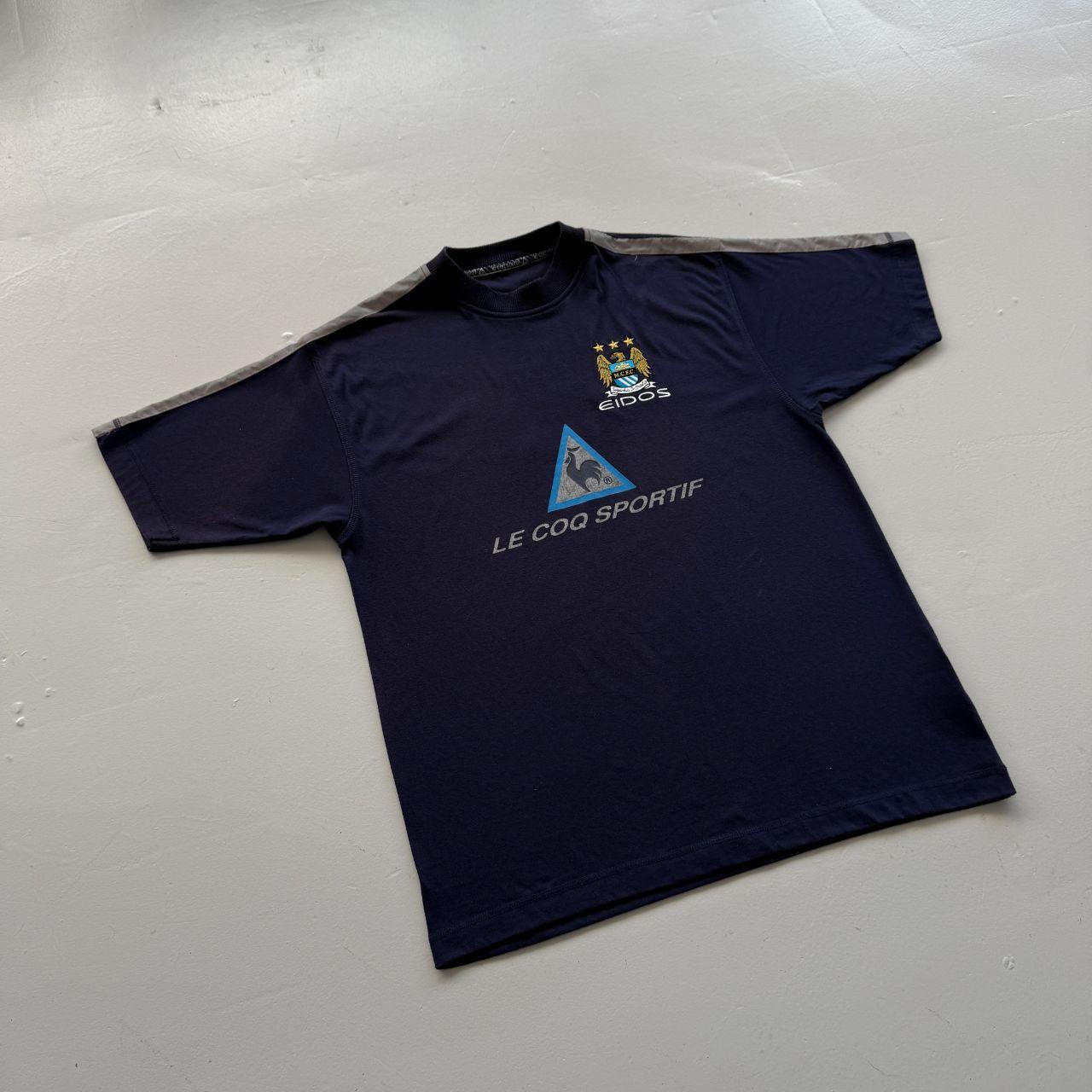 Blue Manchester City 1999-2000 Training Vintage Graphic T-Shirt - Large