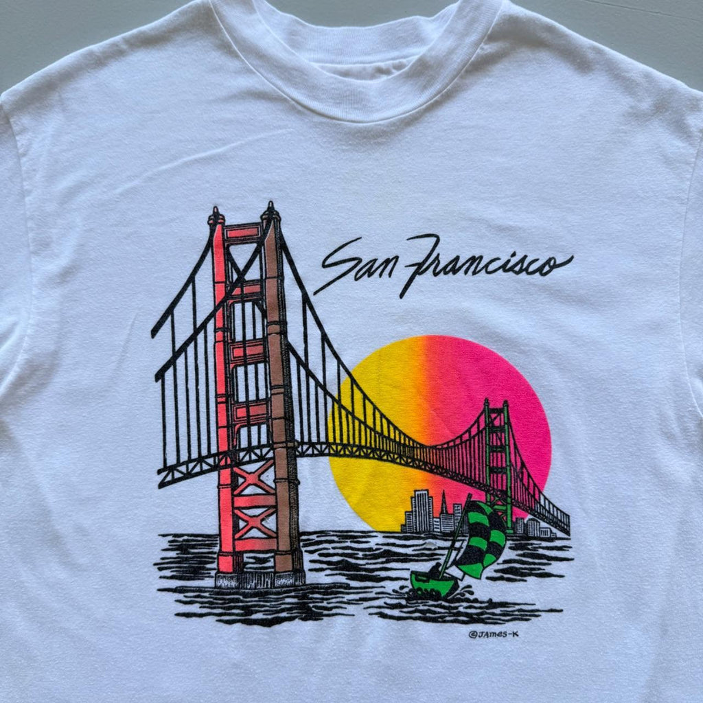 White San Francisco 90s Tourist Vintage T-shirt - Large