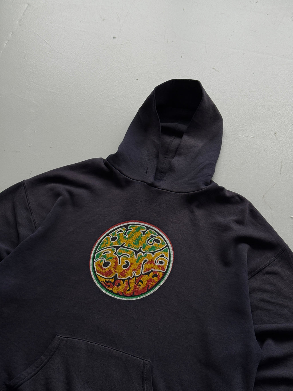 Big Bang Faded Graphic 90's Vintage Hoodie - XL