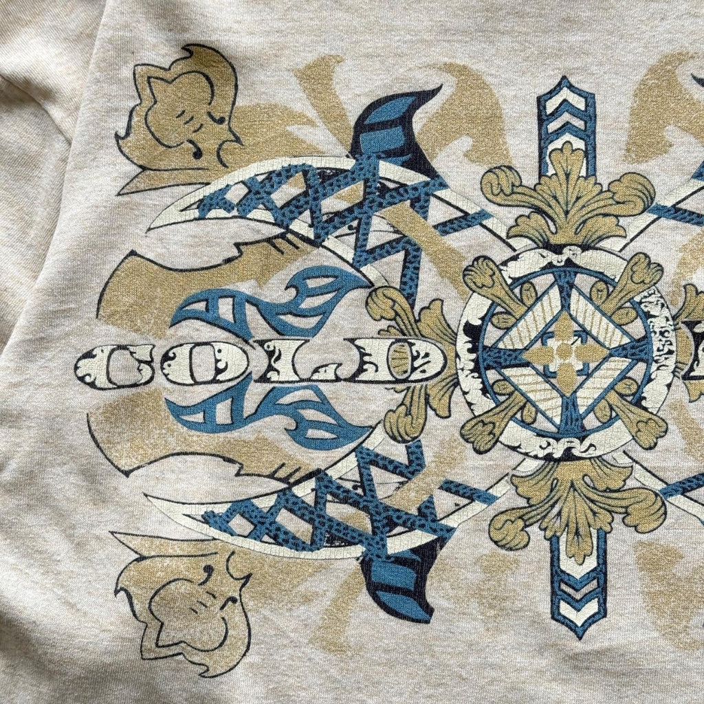 Cream Gold Rush 90’s Vintage Skate Style Sweatshirt - Medium