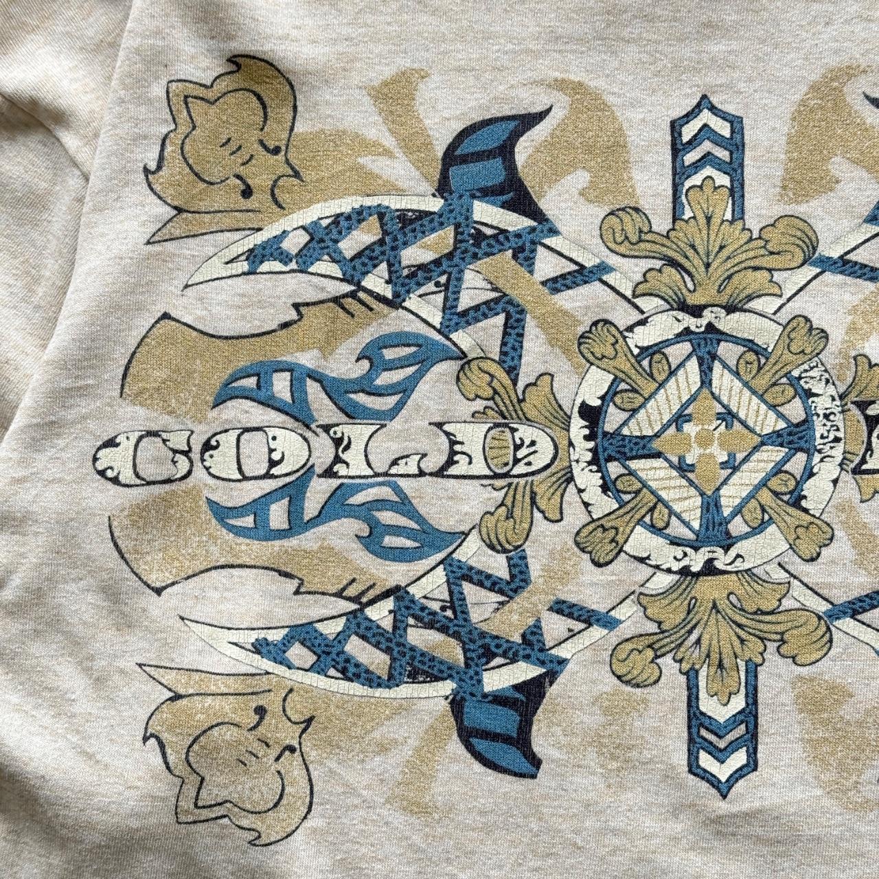 Cream Gold Rush 90’s Vintage Skate Style Sweatshirt - Medium