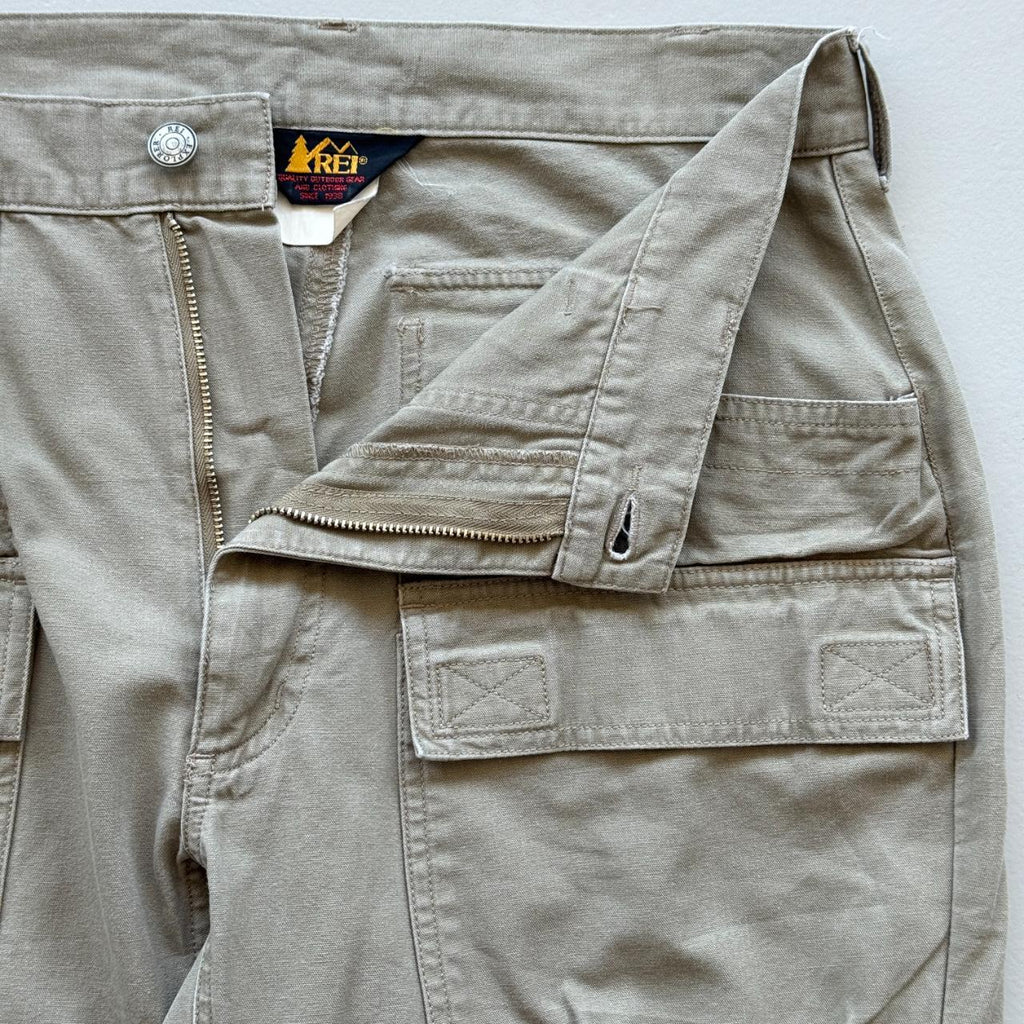 Vintage 90s Cream Zip-0ff Cargo Pants - 29” x 28”