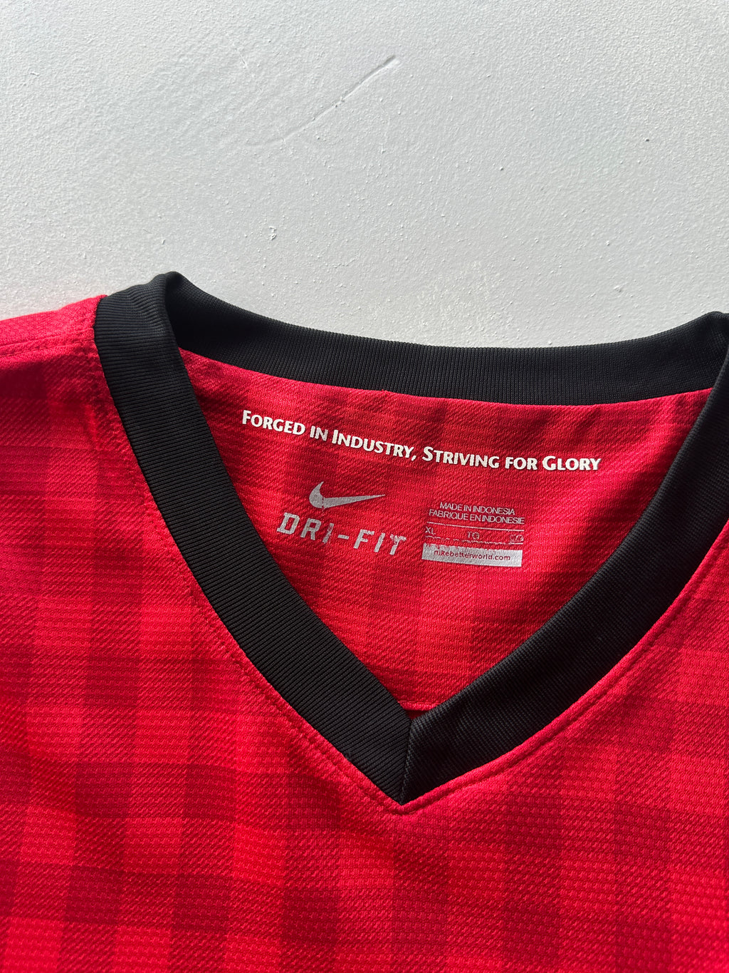 Nike Manchester United AON Chequered Home Vintage Football Shirt - XL