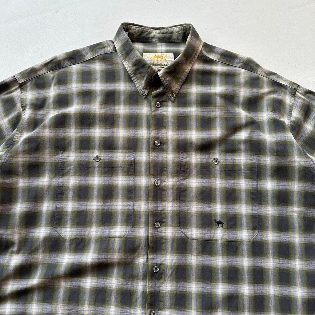 Khaki Green & Grey 90s Camel Vintage Shirt - 2XL