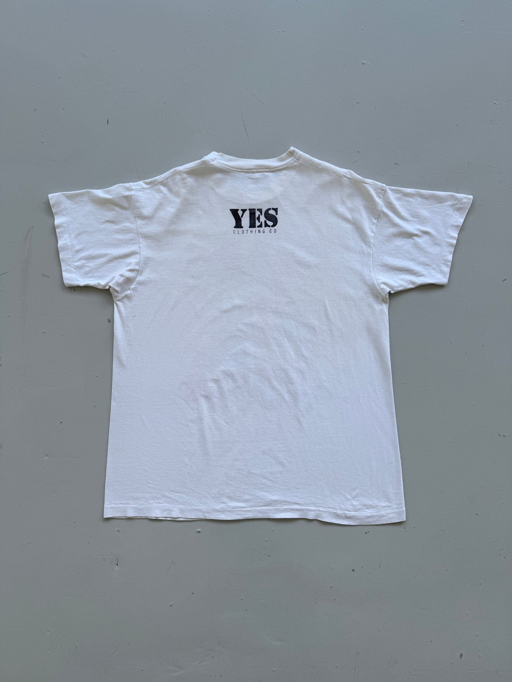 White YES Clothing 90's Vintage Single Stitch Graphic T-Shirt - XL