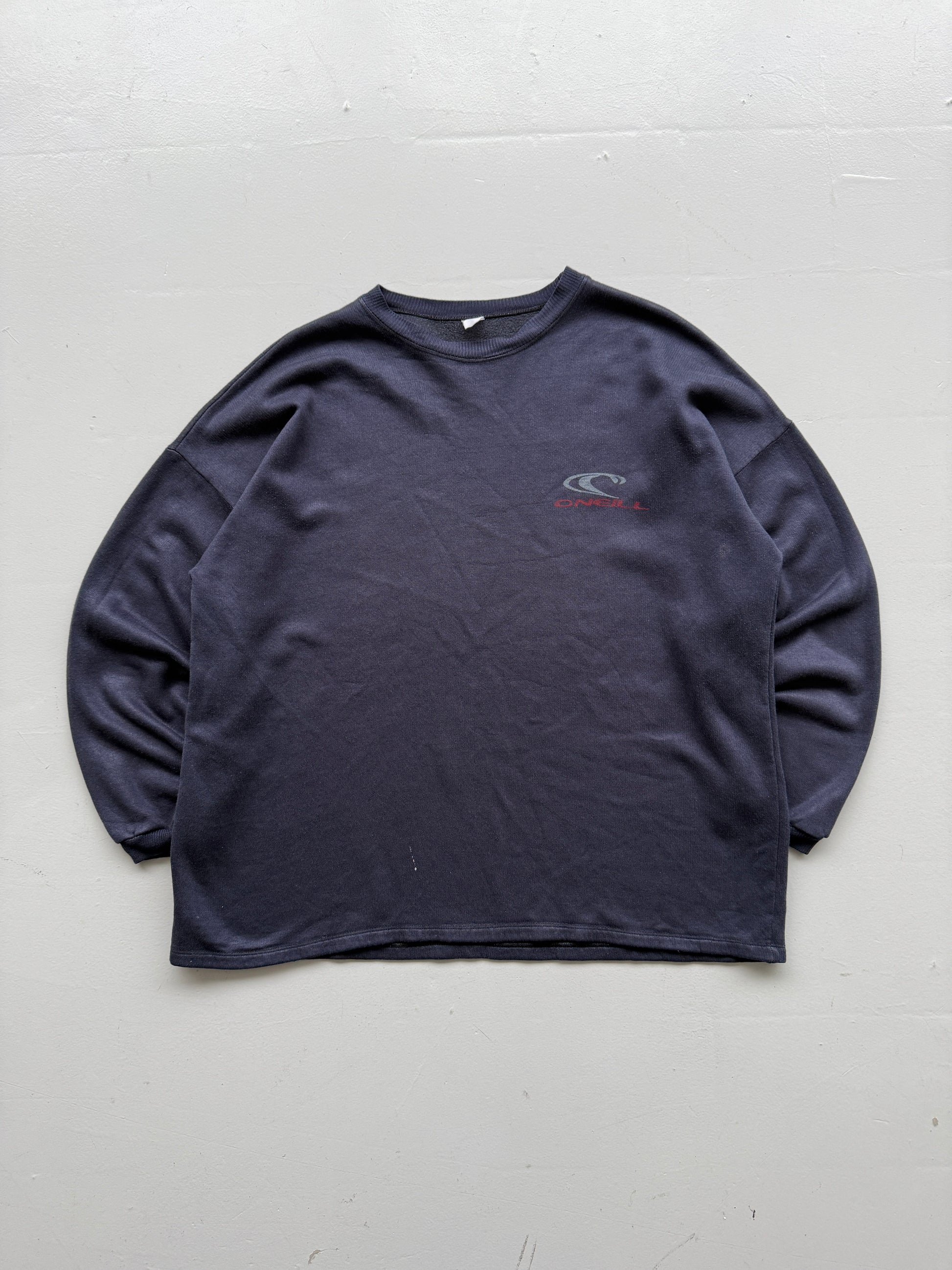 Navy Blue O'Neill 90's Vintage Surfer Graphic Sweatshirt Jumper - Large