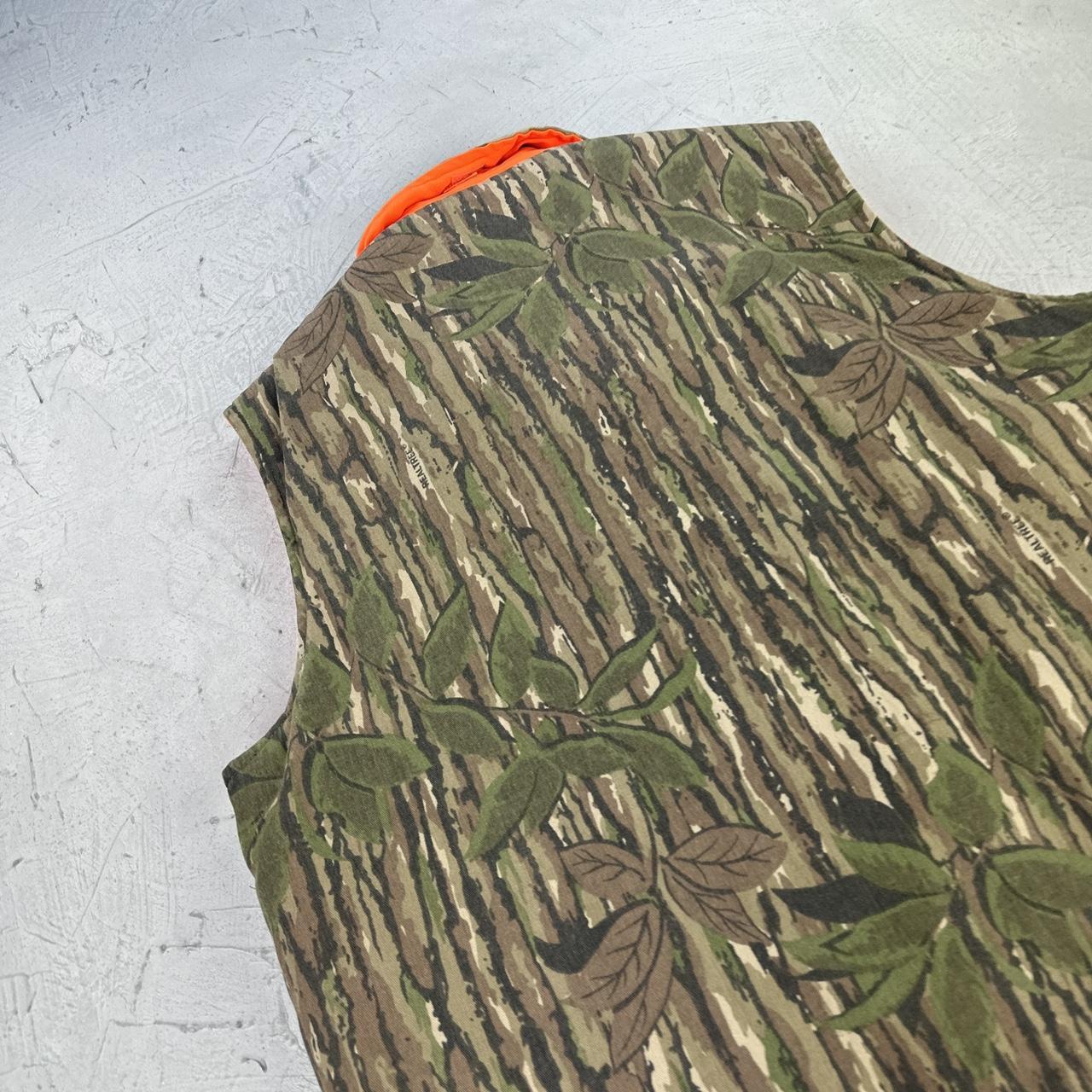 Real Tree Bark Reversible Canvas Hunting Vest - Large