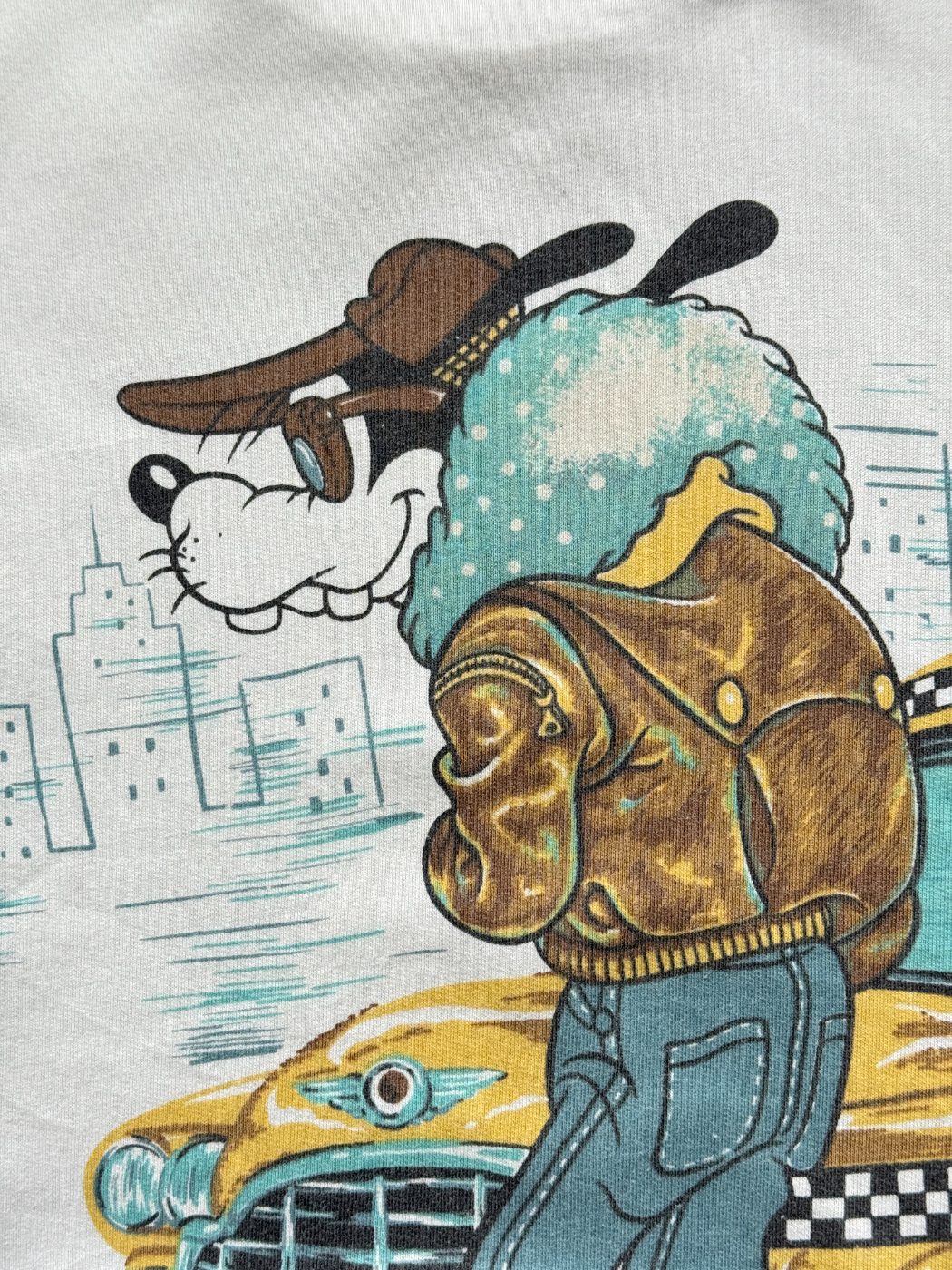 Disney Goofy Taxi Driver 90's Vintage Sweatshirt - Medium
