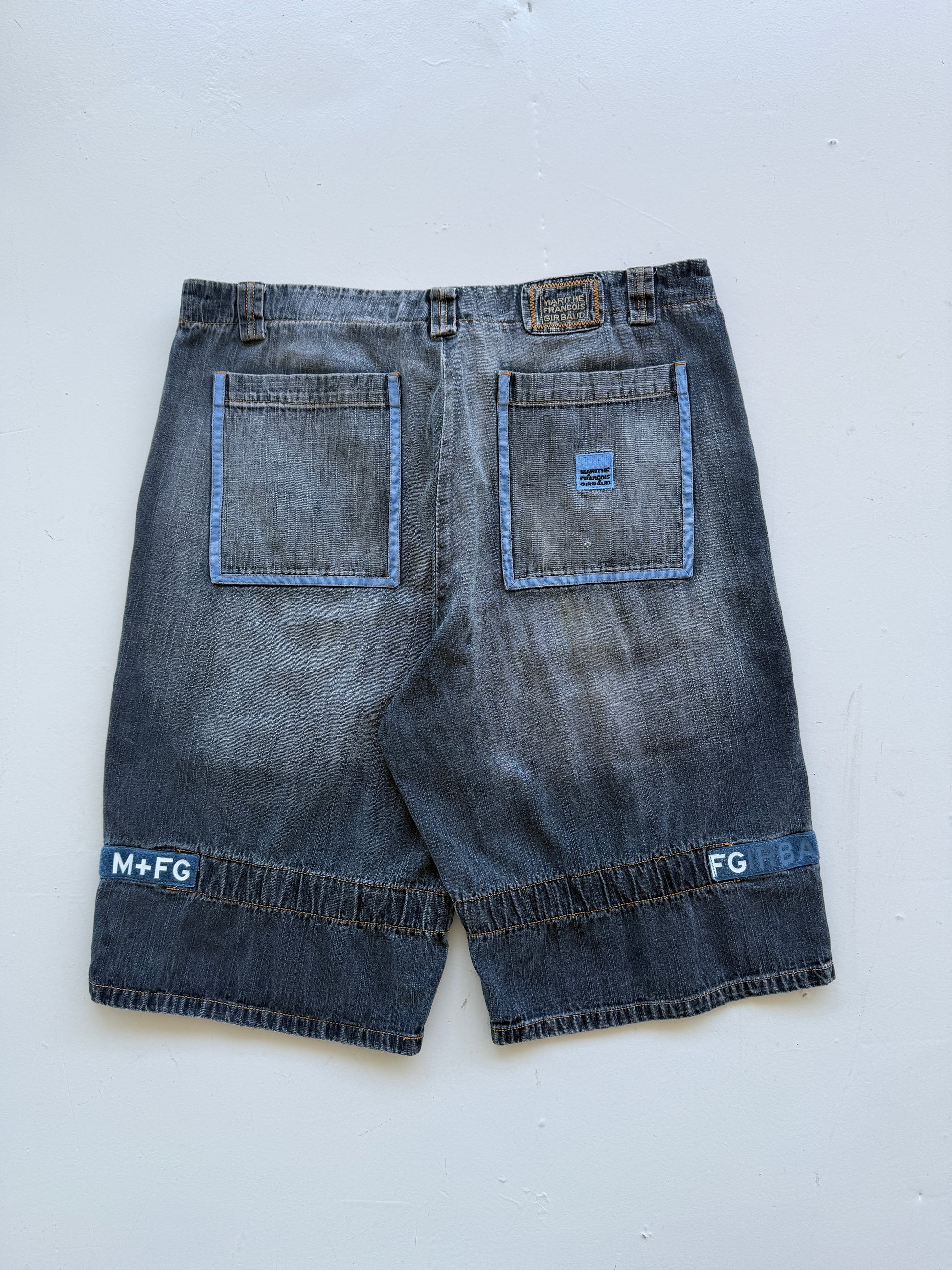 Dark Blue Le Jean De Marithe Francois Girbaud 90's Vintage Denim Shorts - W40