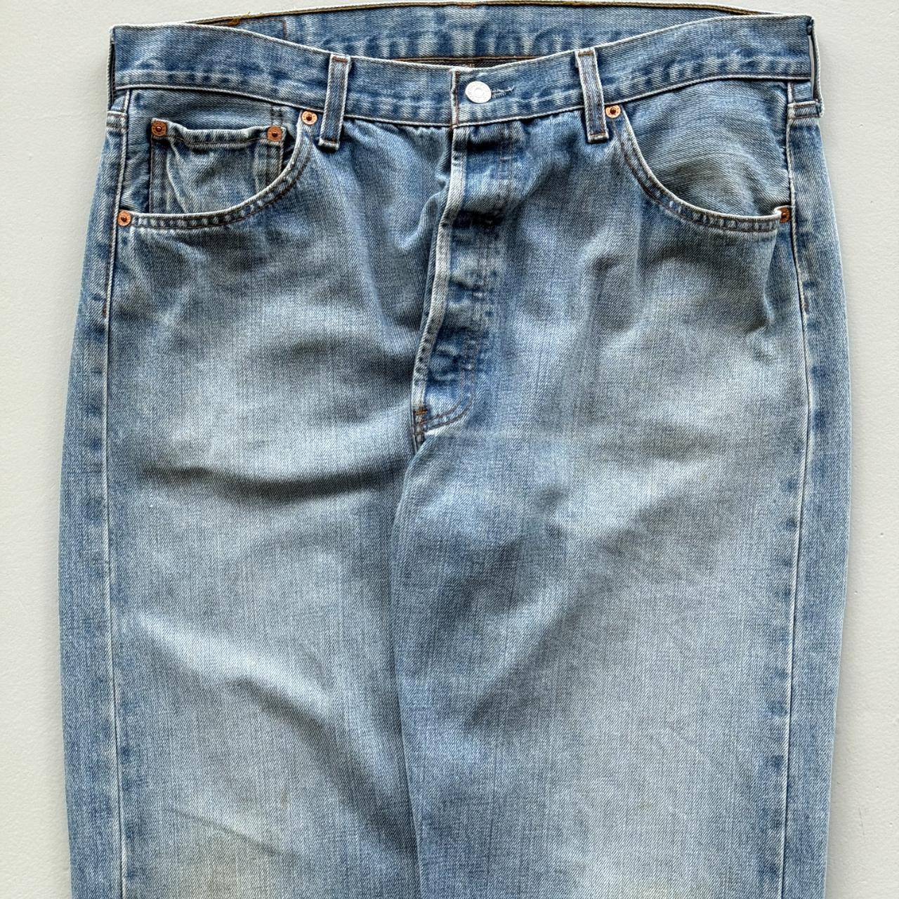 Blue Levi's 501 Denim Straight Leg 90's Vintage Jeans - 34” x 30”