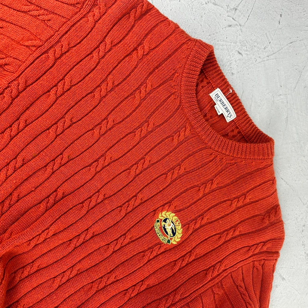 Vintage Orange Burberrys 90's Sweatshirt - Small