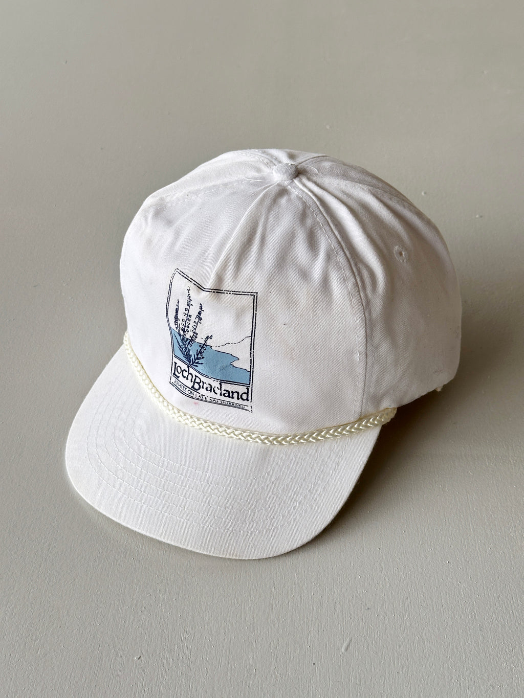 White LochBracland 90's Vintage SnapBack Trucker Cap