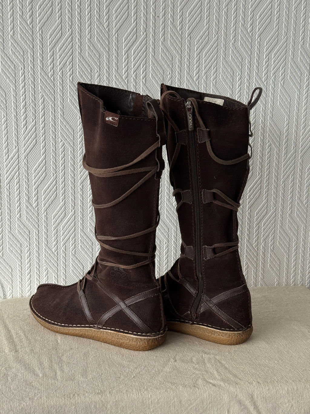 Brown O'Neill Y2K Vintage Suede Boots - UK 6