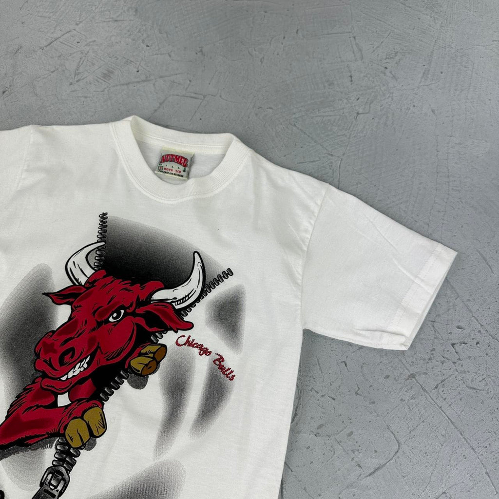 White Vintage Chicago Bulls NBA Baby T-shirt - Small Size 6/8