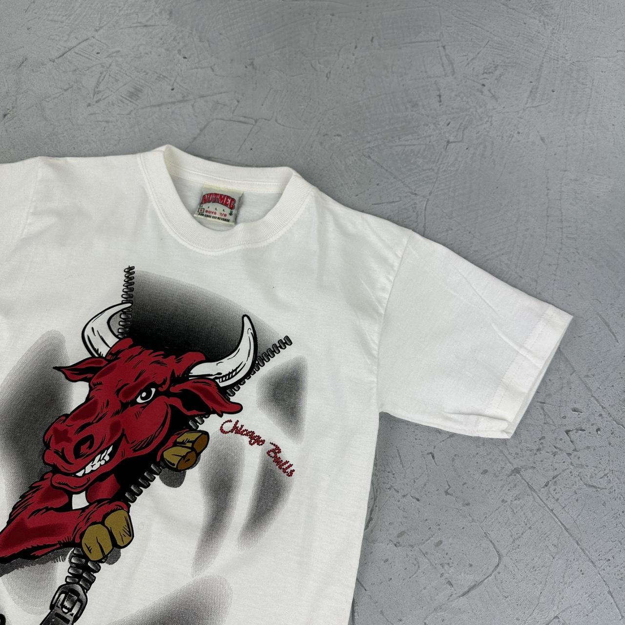 White Vintage Chicago Bulls NBA Baby T-shirt - Small Size 6/8