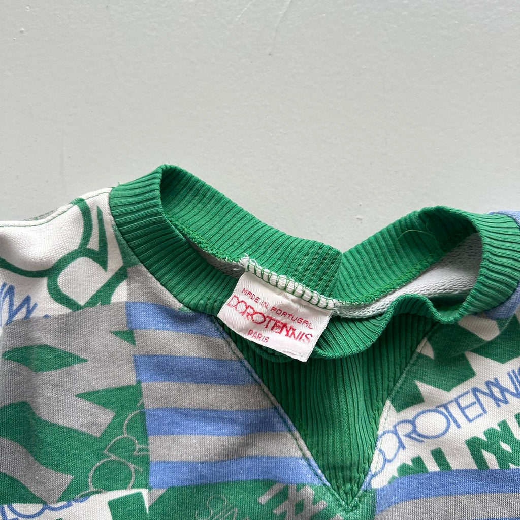 Blue Green Doro Tennis Vintage Graphic Sweatshirt - Men’s Boxy Small / Women’s 10/12