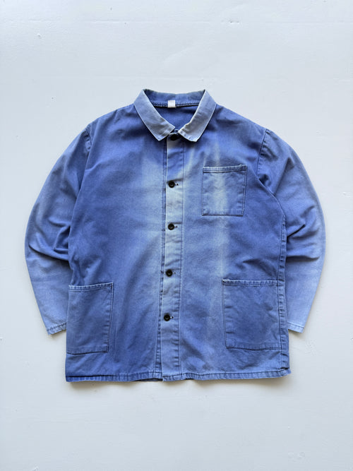 Blue French Chore Jacket 80's Vintage Workwear CH327 - Medium